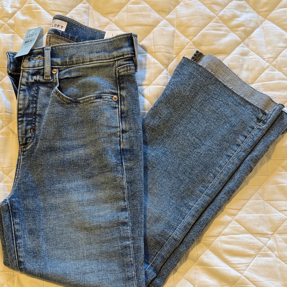 NWT LOFT kick crop Jeans
